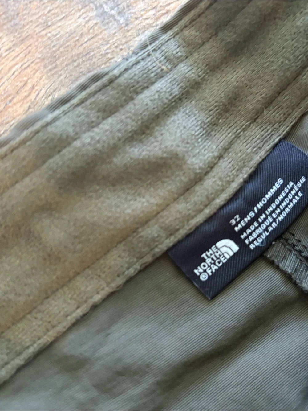 The North Face Mens Hiking Pants Olive Green 32 Convertible Belted Outdoor